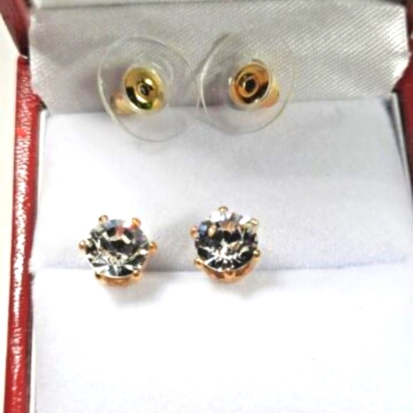 Swarvorski 2CT Stud Earrings pairs in jeweled colors NWOT and gift boxed - Picture 13 of 15